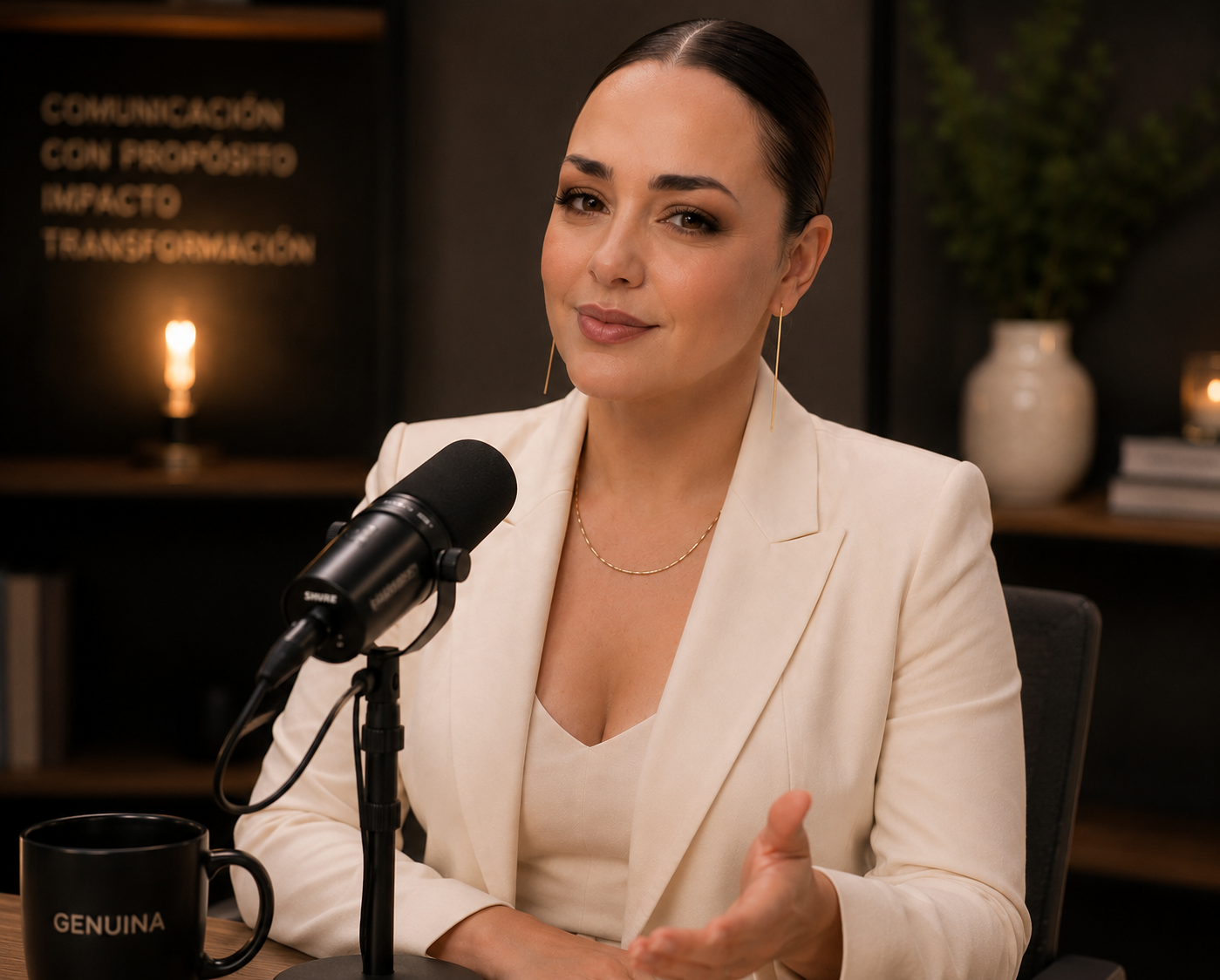 Loana Ascarate grabando el Método GENUINA